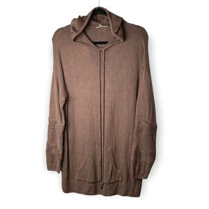 Somedays Lovin Brown Hooded  Super Soft Knit Sweater